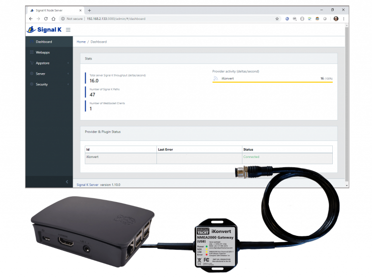 Server Node de Signal K con iKonvert