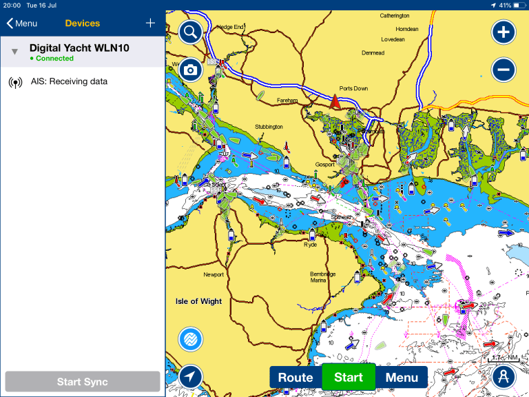 Información del dispositivo conectado_ Navionics