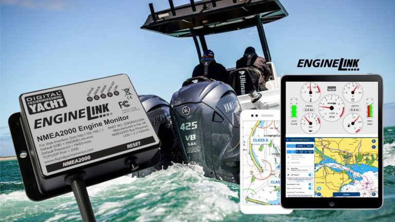 datos motor barco en tablet enginelink