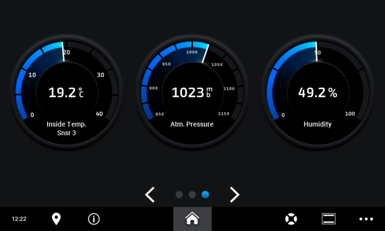 Información meteorológica en MFD digital yacht