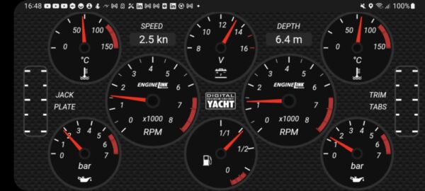 panel de mando motor barco